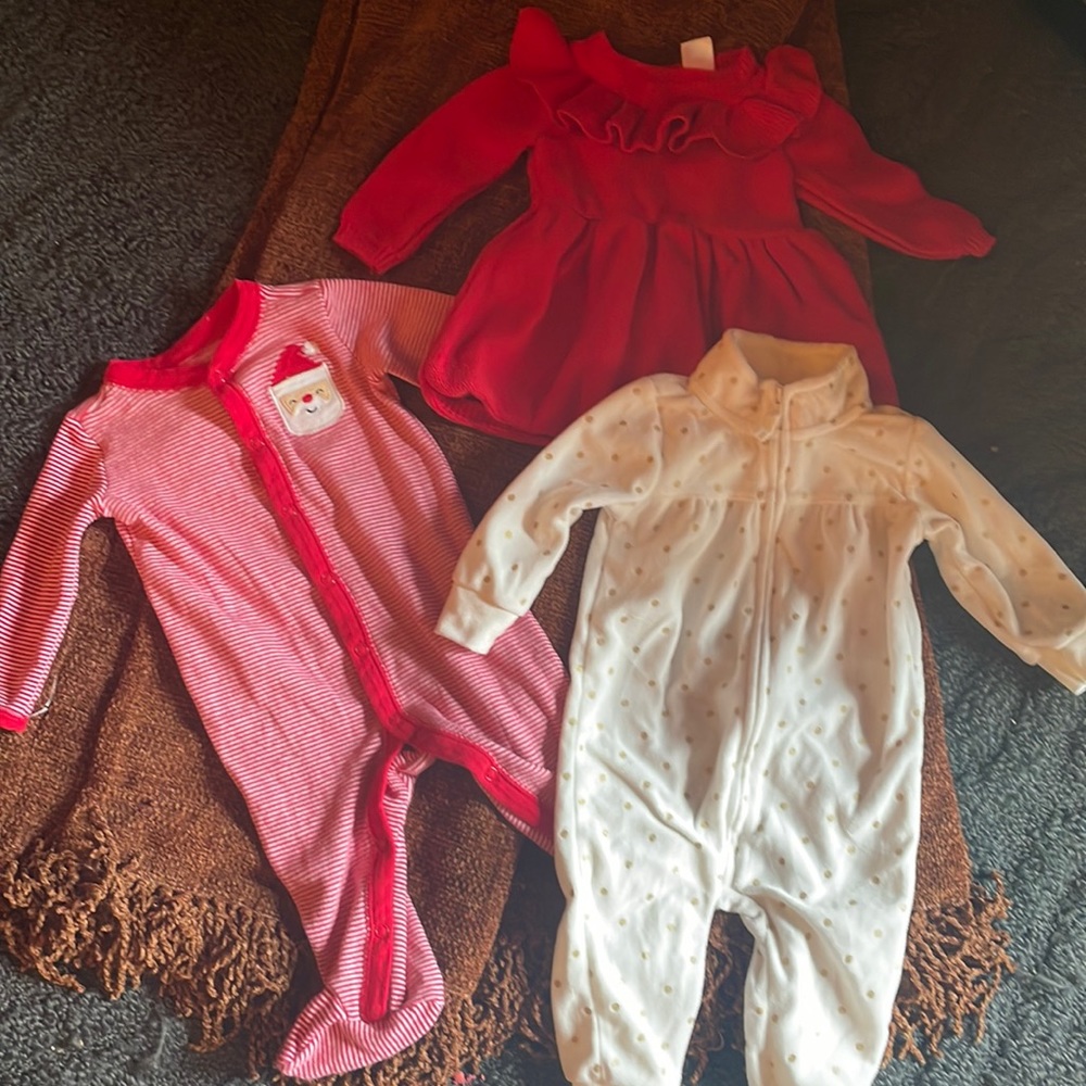 Carters Multi-Pack Holiday Sleepers & Christmas Dress